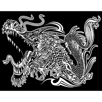 Samtausmalbild DRACHE 47 x 35 cm