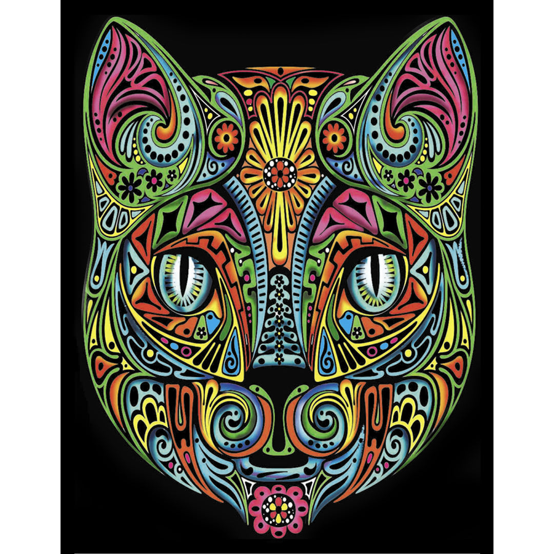 Samtausmalbild KATZENKOPF 47 x 35 cm