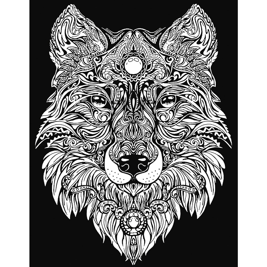 Samtausmalbild WOLF 47 x 35 cm