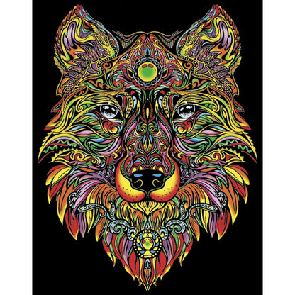 Samtausmalbild WOLF 47 x 35 cm