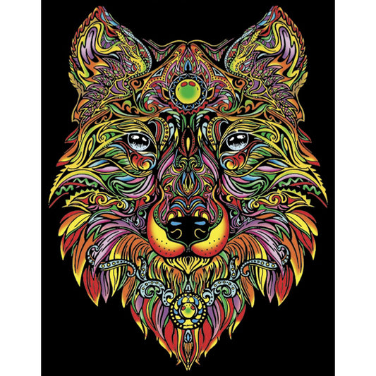 Samtausmalbild WOLF 47 x 35 cm