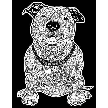 Samtausmalbild PITBULL 47 x 35 cm