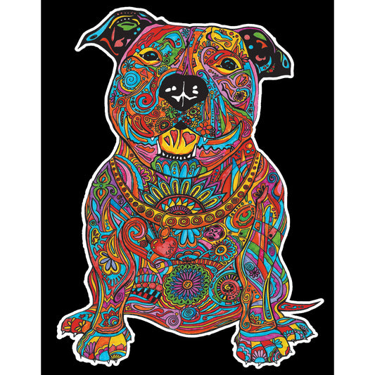 Samtausmalbild PITBULL 47 x 35 cm