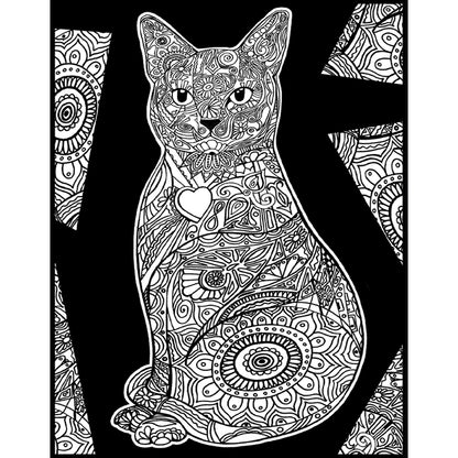 Samtausmalbild KATZE PEPPER 47 x 35 cm