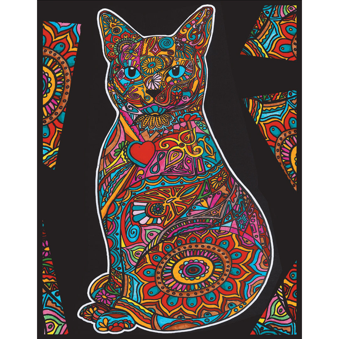 Samtausmalbild KATZE PEPPER 47 x 35 cm