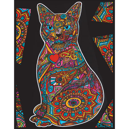 Samtausmalbild KATZE PEPPER 47 x 35 cm