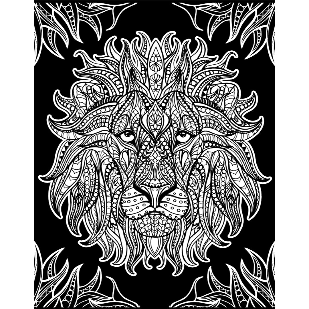 Samtausmalbild LÖWENKOPF 47 x 35 cm