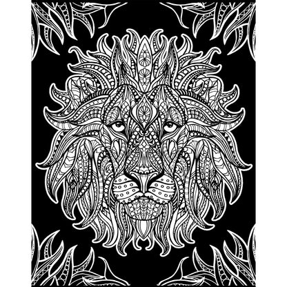 Samtausmalbild LÖWENKOPF 47 x 35 cm