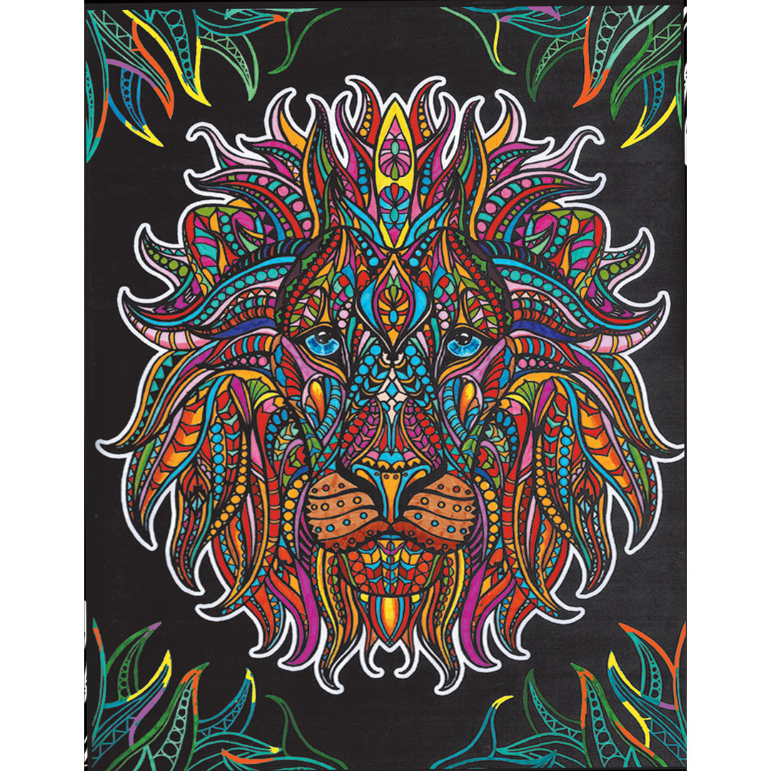 Samtausmalbild LÖWENKOPF 47 x 35 cm