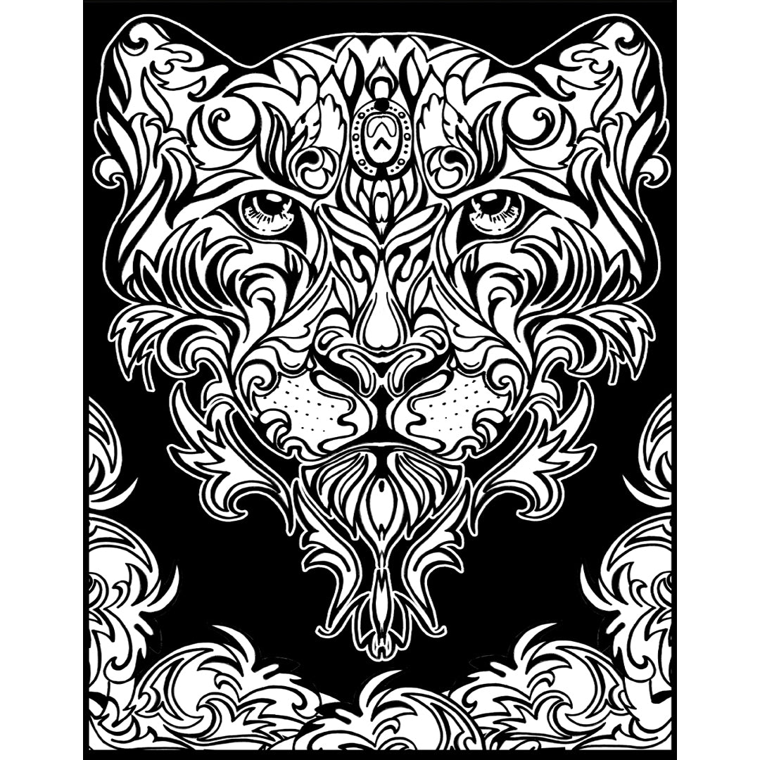 Samtausmalbild LEOPARD 47 x 35 cm