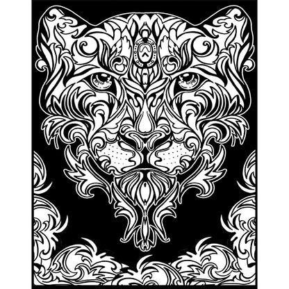 Samtausmalbild LEOPARD 47 x 35 cm