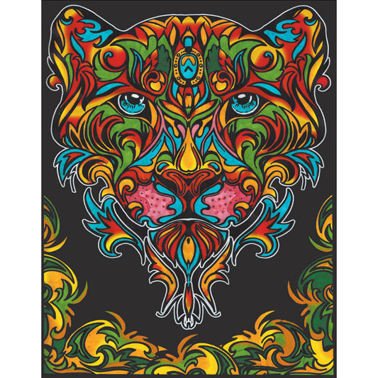 Samtausmalbild LEOPARD 47 x 35 cm