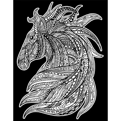 Samtausmalbild PFERDEKOPF 47 x 35 cm