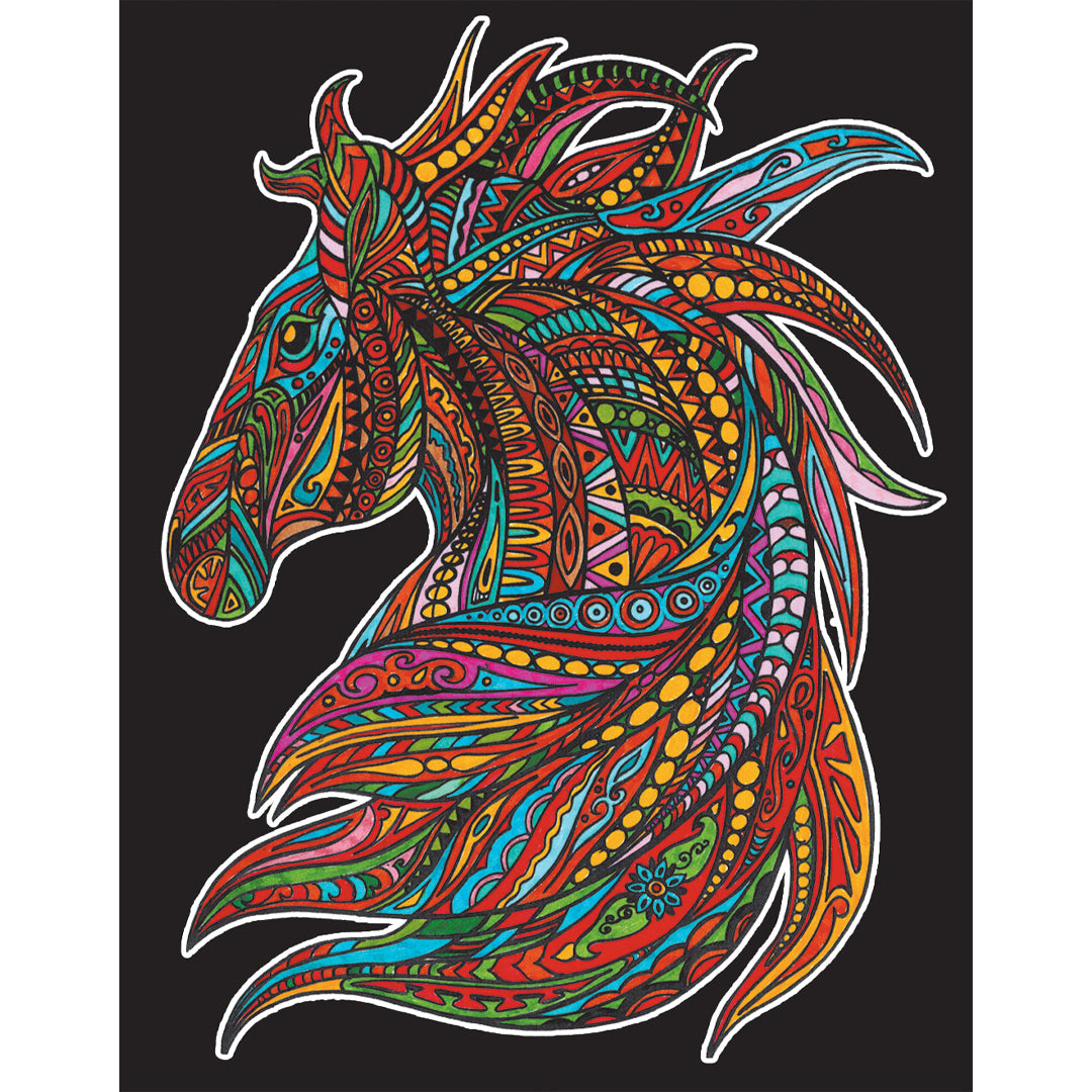 Samtausmalbild PFERDEKOPF 47 x 35 cm