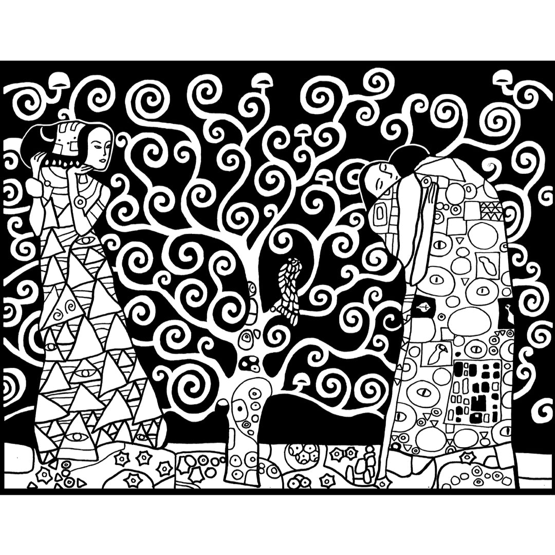 Samtausmalbild BAUM DES LEBENS 47 x 35 cm