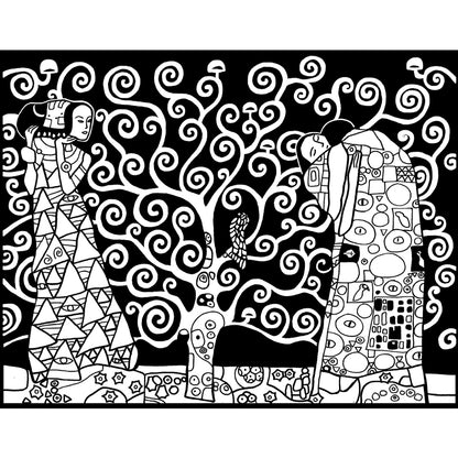 Samtausmalbild BAUM DES LEBENS 47 x 35 cm