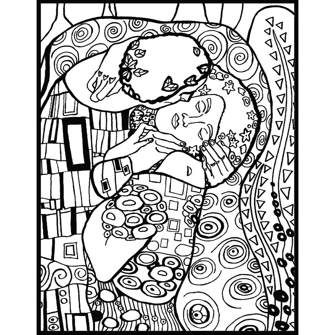 Samtausmalbild DER KUSS 47 x 35 cm