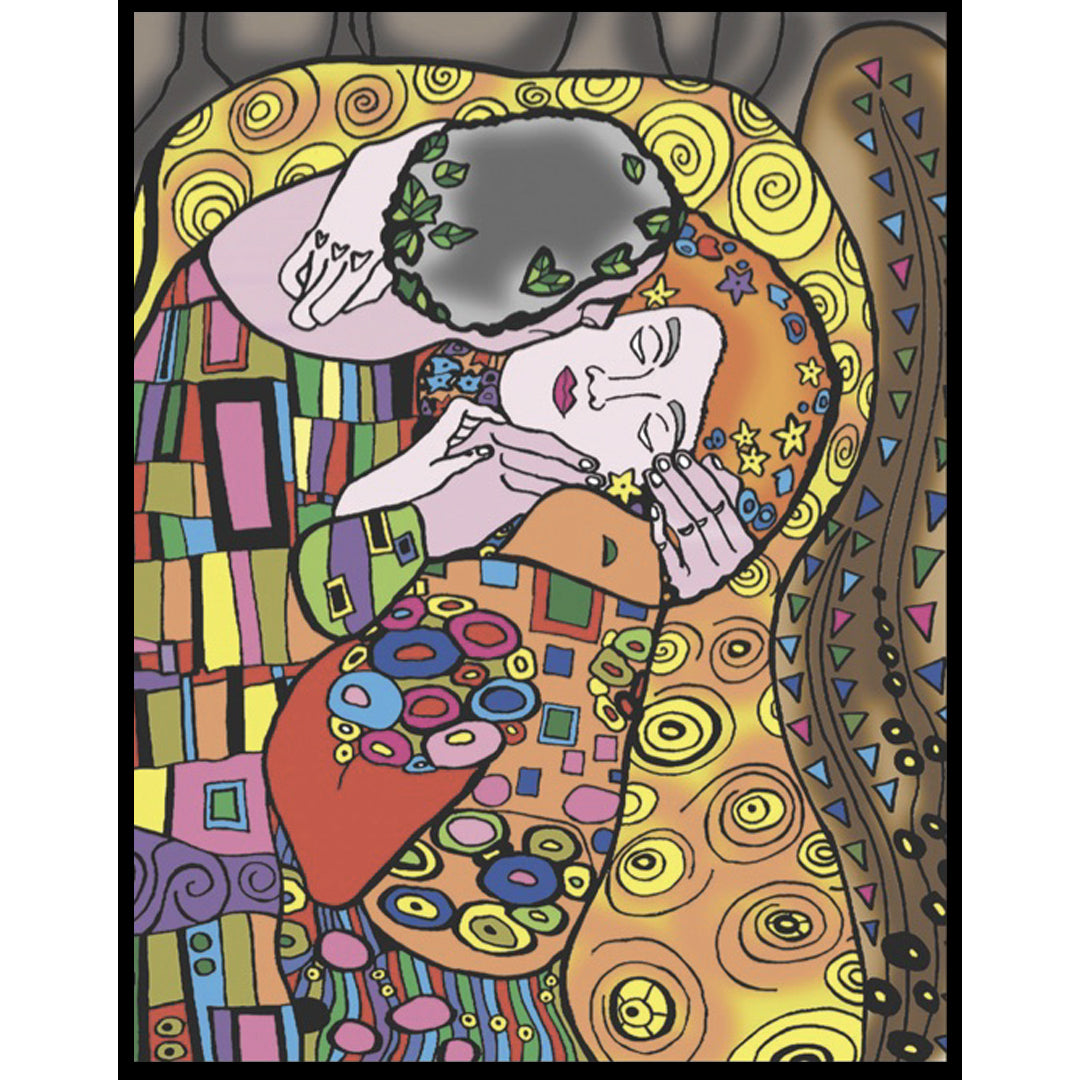 Samtausmalbild DER KUSS 47 x 35 cm