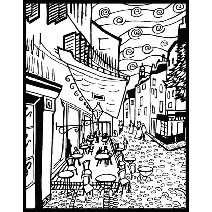 Samtausmalbild CAFE 47 x 35 cm