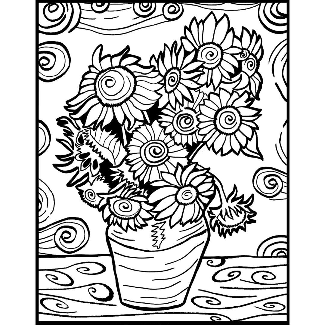 Samtausmalbild SONNENBLUMEN 47 x 35 cm