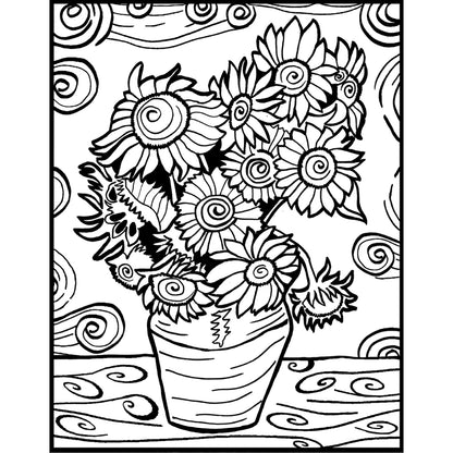 Samtausmalbild SONNENBLUMEN 47 x 35 cm