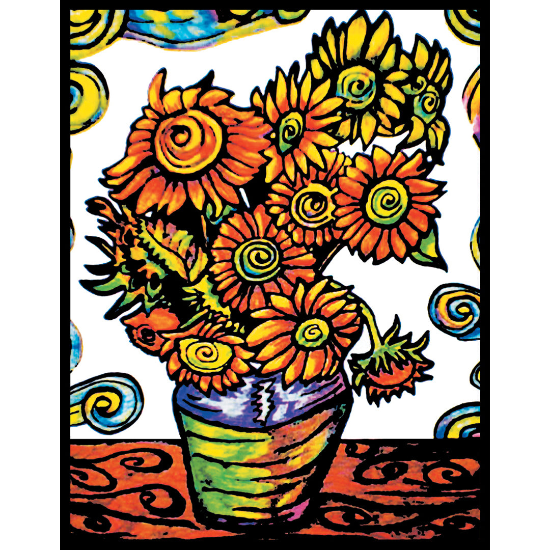 Samtausmalbild SONNENBLUMEN 47 x 35 cm