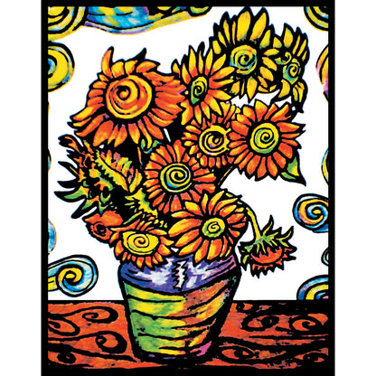 Samtausmalbild SONNENBLUMEN 47 x 35 cm