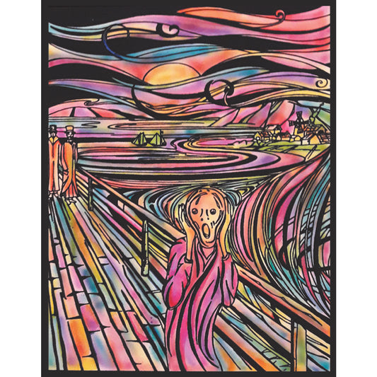 Samtausmalbild DER SCHREI 47 x 35 cm