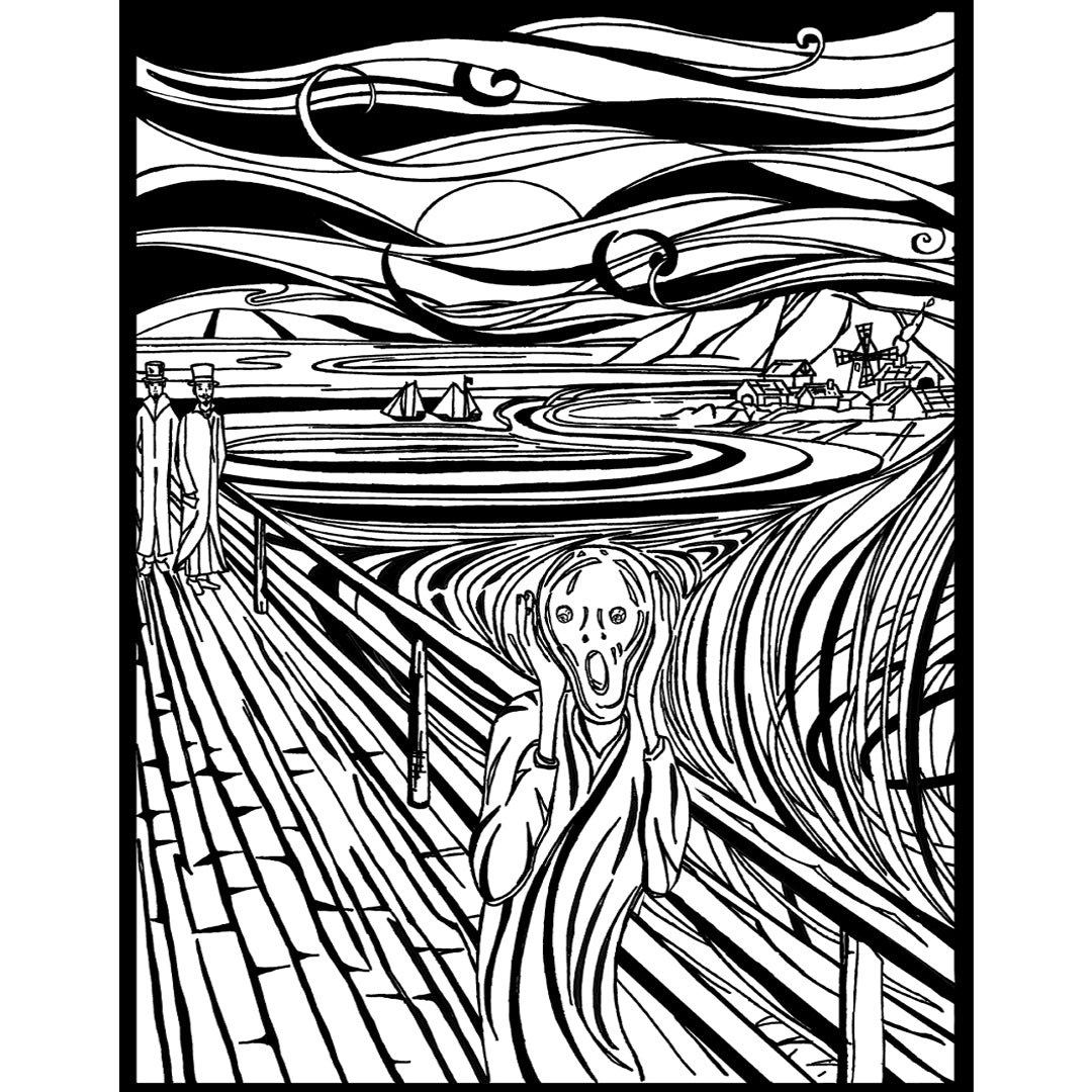 Samtausmalbild DER SCHREI 47 x 35 cm