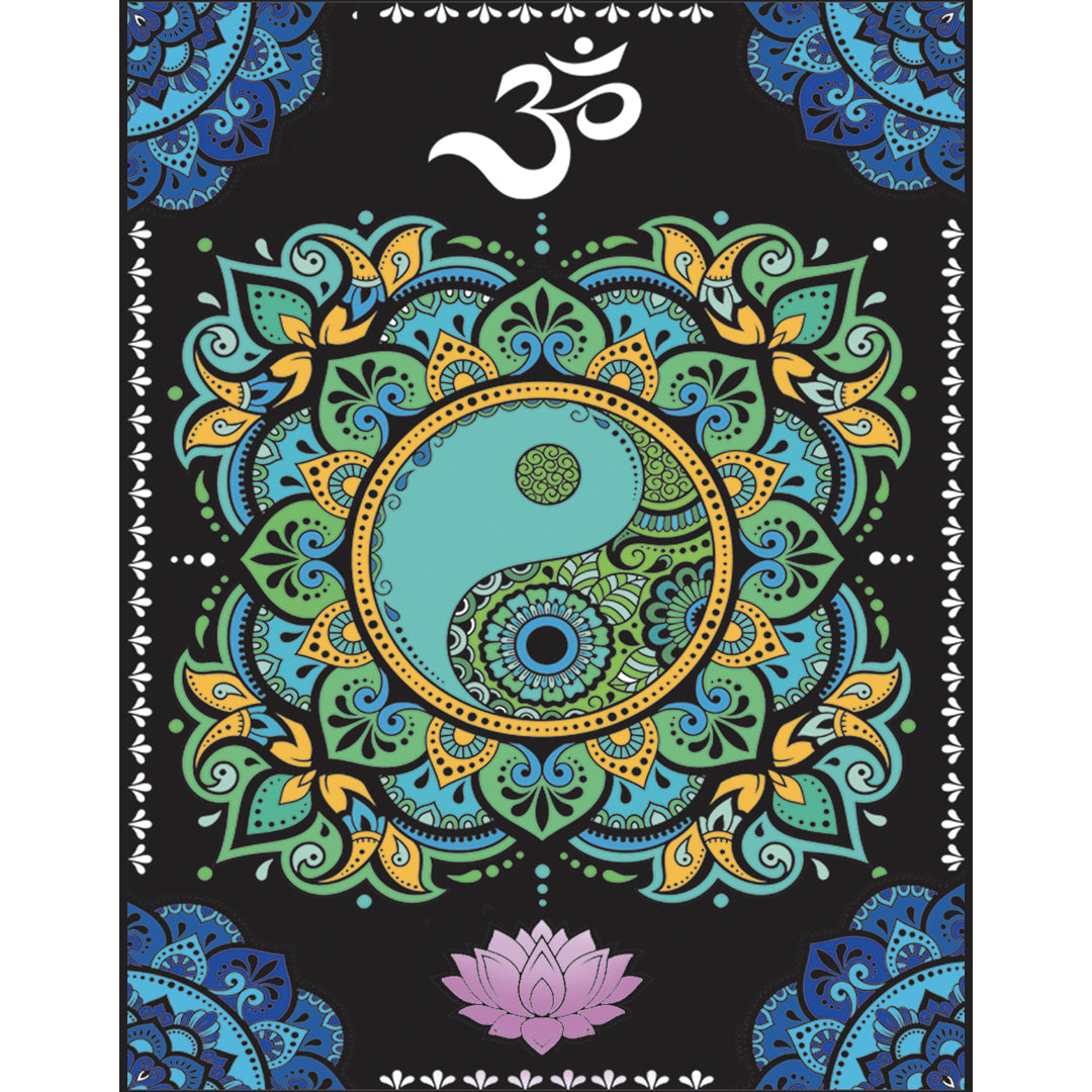 Samtausmalbild MANDALA YIN YANG 47 x 35 cm