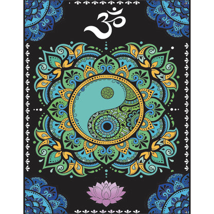 Samtausmalbild MANDALA YIN YANG 47 x 35 cm